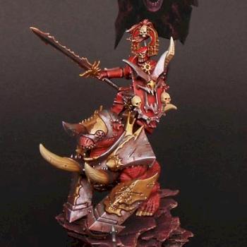 Chaos Khorne Lord on Deamonic Mount by slawek