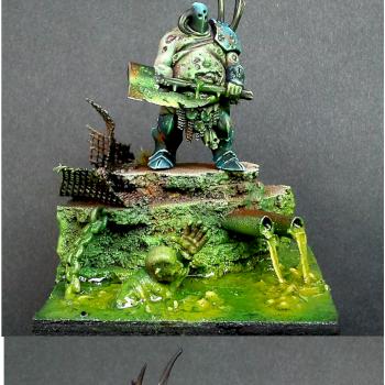 Nurgle Chaos Lord diorama by lunatyk
