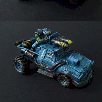 war buggy fighter truck Orc ork vechicle unique painted by turbo