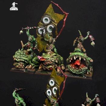 Chaos Nurgle Plague Raiders on Toads by slawek