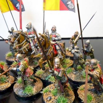 28mm Lion Rampant Sir Ralph Eure and retinue. by avalonindustries2040