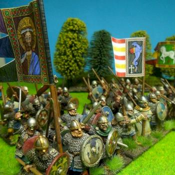 28mm Anglo-Saxon - Anglo-Dane Warband by avalonindustries2040