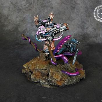 Slaanesh Noise Marine diorama by Awaken Realms