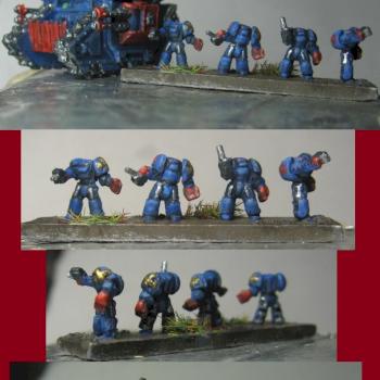 Scratchbuilt Epic scale terminators by Rerclusiarch