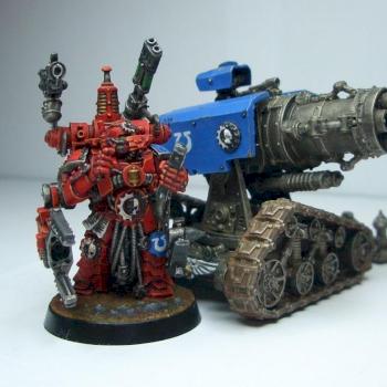 Techmarine & Thunderfire cannon by Tevet