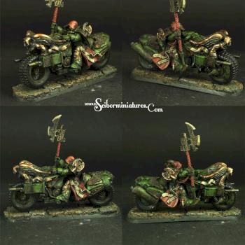 Sci Fi Angel Knight on Bike by Scibor