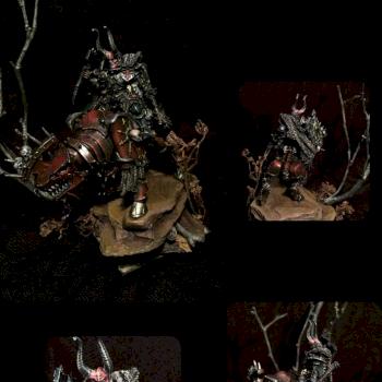 Khorne lord on Juggernaut by LazyPainter
