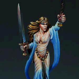 Bretonnian Damsel with Sword by EricChan1981
