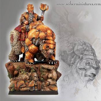 Dwarf King on War Bear by Scibor
