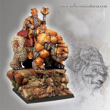 Dwarf King on War Bear by Scibor