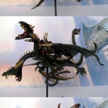 Lord of Khorne on Dragon by Chaoslo