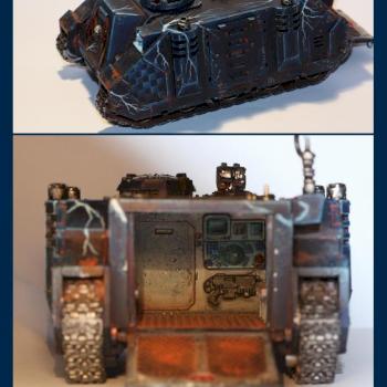 Pre-Heresy Night lords Rhino by zekaine