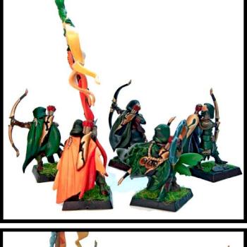 Wood Elf Scouts with Banner of Zenith by SurtR