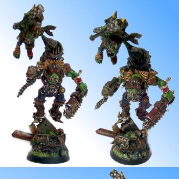 Ork Stormboy with (storm)Grot by Piotruposz