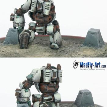 Death Guard Contemptor Dreadnought (Closeups) by MadFlyArtStudio