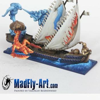 Dreadfleet Ship The Flaming Scimitar by MadFlyArtStudio