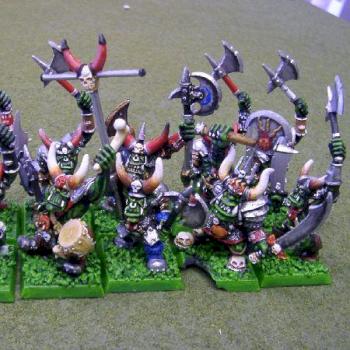 Black Orc unit with mixed weapons by viumbiz