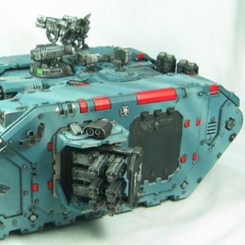 Space Wolves Army - Land Raider Crusader by golgfag