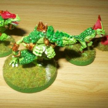 Lizardmen Blood Bowl players by m xiii