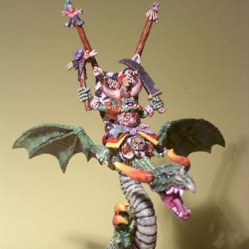 Savage Orc Shaman riding Wyvern by nalei1