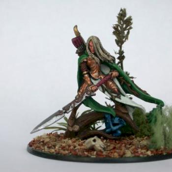 Wood elf lord with great weapon by Mooby