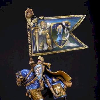 Warhammer Bretonnian Lord with Standard by rene