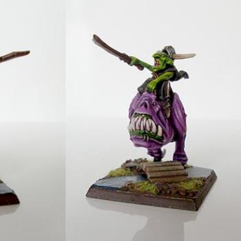 Goblin Big Boss on Cave Squig by sekret