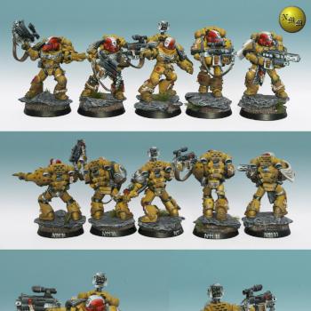 Imperial Fist Sternguard Squad by nels0nmac