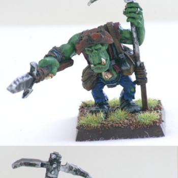 40k Wurrzag converted to a Mordheim Orc Warrior by CImages