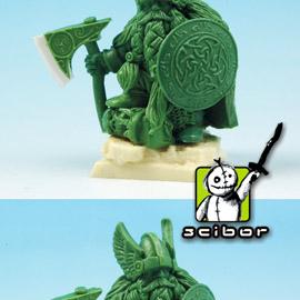 28mm scale Dwarf Lord Greenstuff Sculpture by Scibor