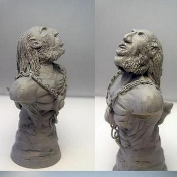 my first sculpt-barbarian bust by skorpia