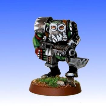 Ork with self-built mask and armor #1 by DonUlfo