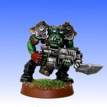Ork with self-built glasses and armor #1 by DonUlfo