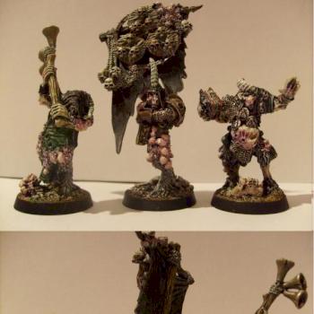 Blood Bowl Nurgle team sideline figures by Xcorac