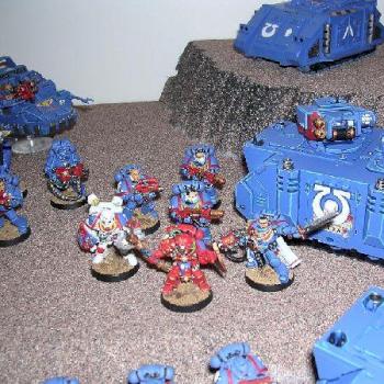 Ultramarines Command Squad by mauleed