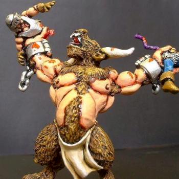 Minotaur & victim by den