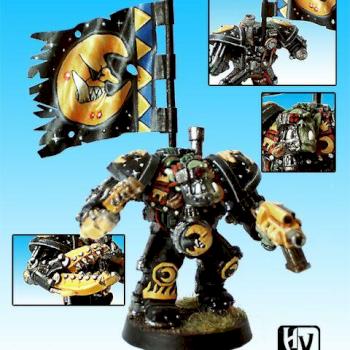 Ork - Bad Moon Boss in Mega Armour by Harc