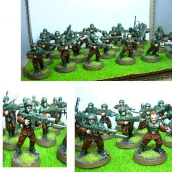 Cadian Shock Troops by HobbyMaler