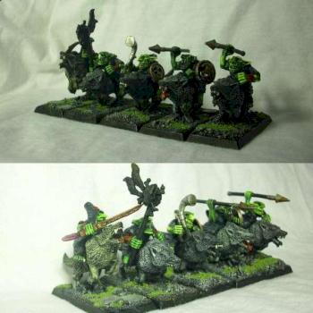Night Goblin Wolf Riders (Work in progress) by Byronic