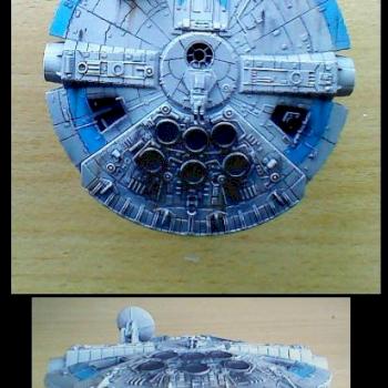 Star Wars X-wing Miniatures Millenium Falcon - Modified YT-1300 Custom Repaint by Dahlvash