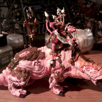 Skaven Kriegstreiber auf riesenratte by AutarchZ0