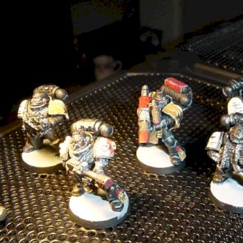 Black Templar Crusader LasFlame squad by JinTek