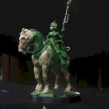 28mm DKK Mounted Female Commissar WIP by warex
