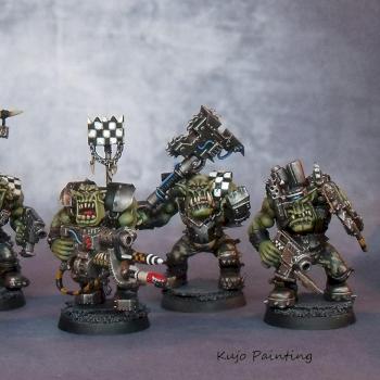 Ork Nobz squad (Urban Guerrilla BigJobs) by KujoPainting