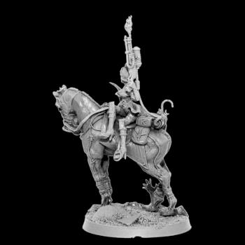 28mm DKK Mounted Female Commissar CASTED by warex