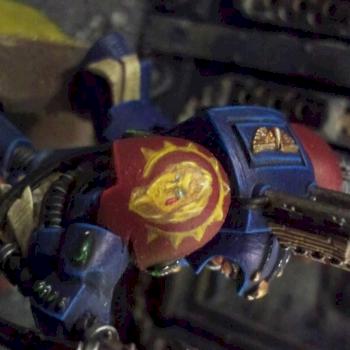 Freehand Portrait Blood Angel Librarian by Schism20