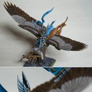 High Elf Prince on Griffon by Comitiva Carmina