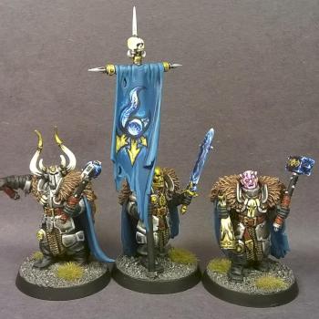 Warhammer A.O.S. Chaos Warrior Tzeentch Cammand by mikecarrero