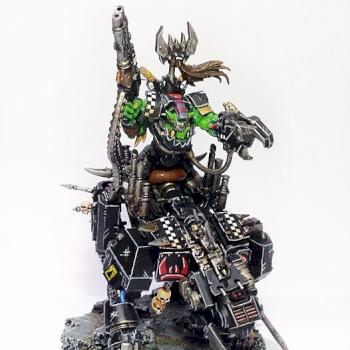 40k Ork Warboss on Cyber Boar by CSP STUDIO