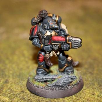 Space Wolves Grey Hunter with Plasma by Xeanee